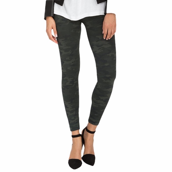 Spanx Seamless Green Camo Leggings M - Picture 1 of 10